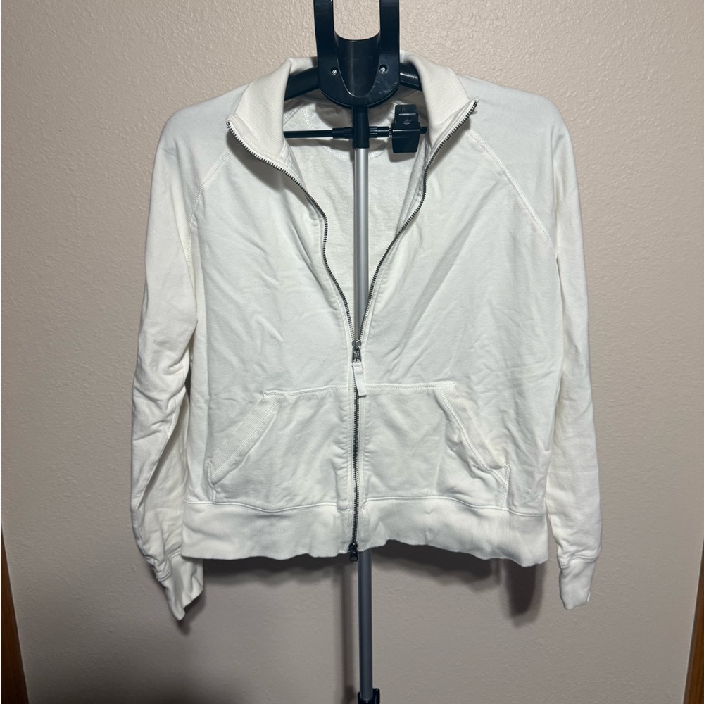 GAP Cream/White Stretch Jacket size XL